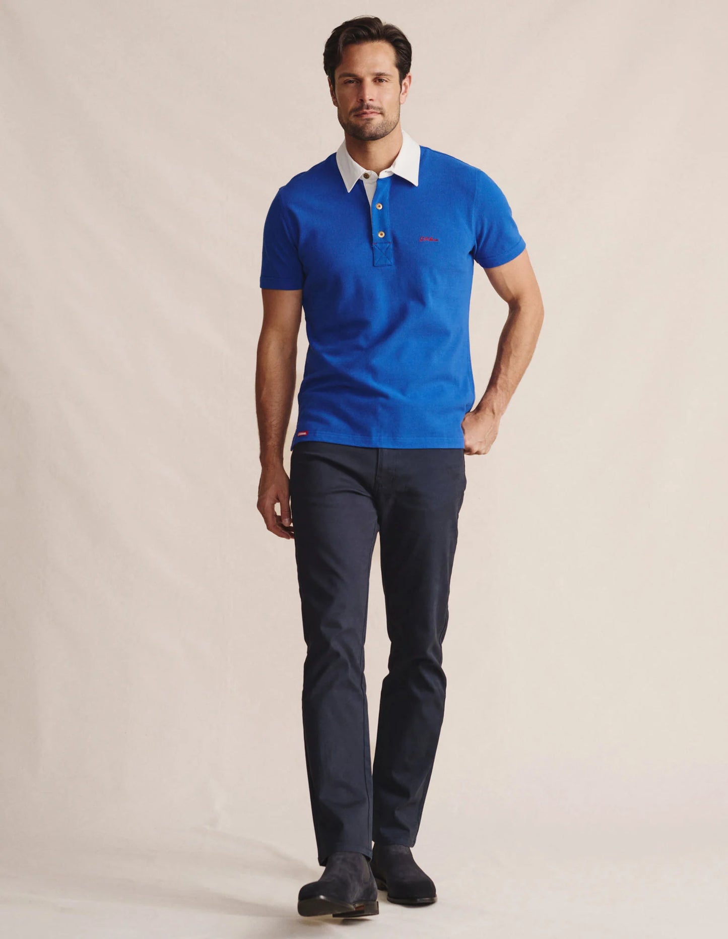 Kidman Mens Fitzroy Short Sleeve Polo - Mid Blue