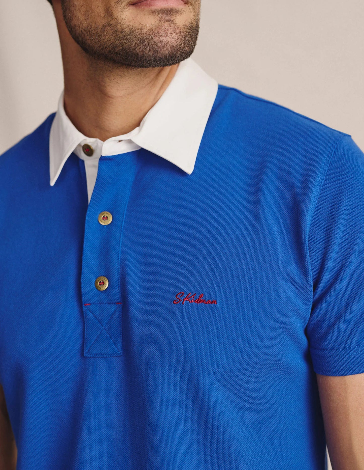 Kidman Mens Fitzroy Short Sleeve Polo - Mid Blue