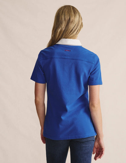 Kidman Women's Tuli Short Sleeve Polo - Mid Blue