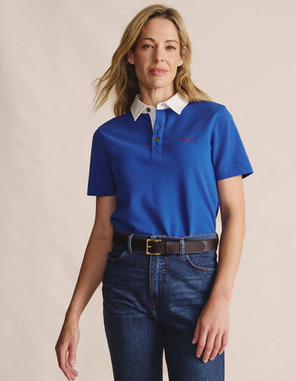 Kidman Women's Tuli Short Sleeve Polo - Mid Blue