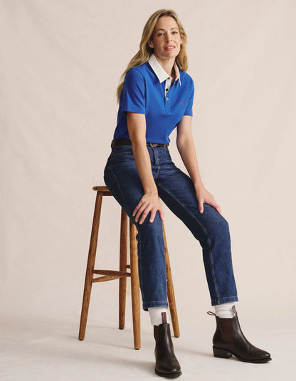 Kidman Women's Tuli Short Sleeve Polo - Mid Blue