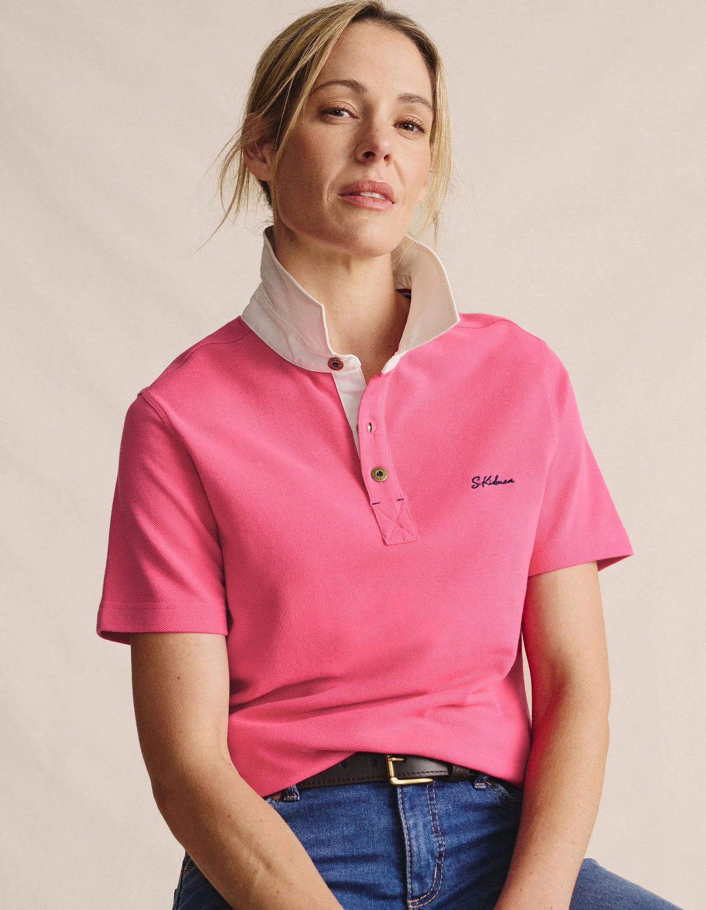 Kidman Women's Tuli Short Sleeve Polo - Pink