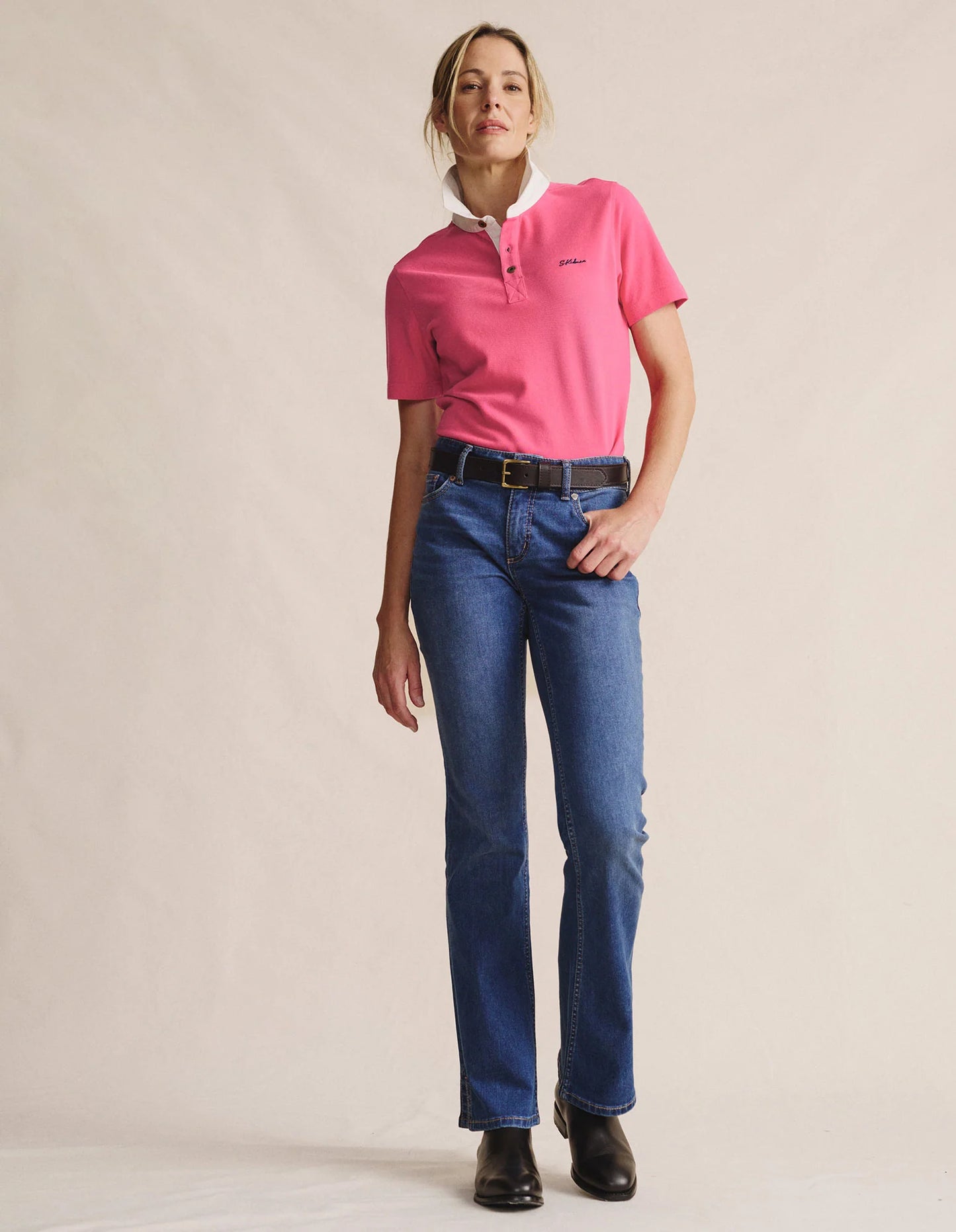 Kidman Women's Tuli Short Sleeve Polo - Pink