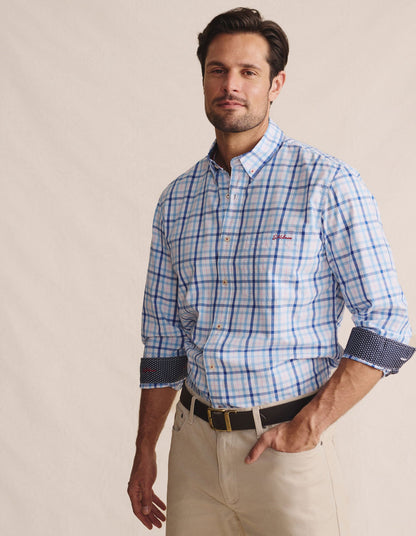Kidman Mens Aberdeen Long Sleeve Shirt - Blue