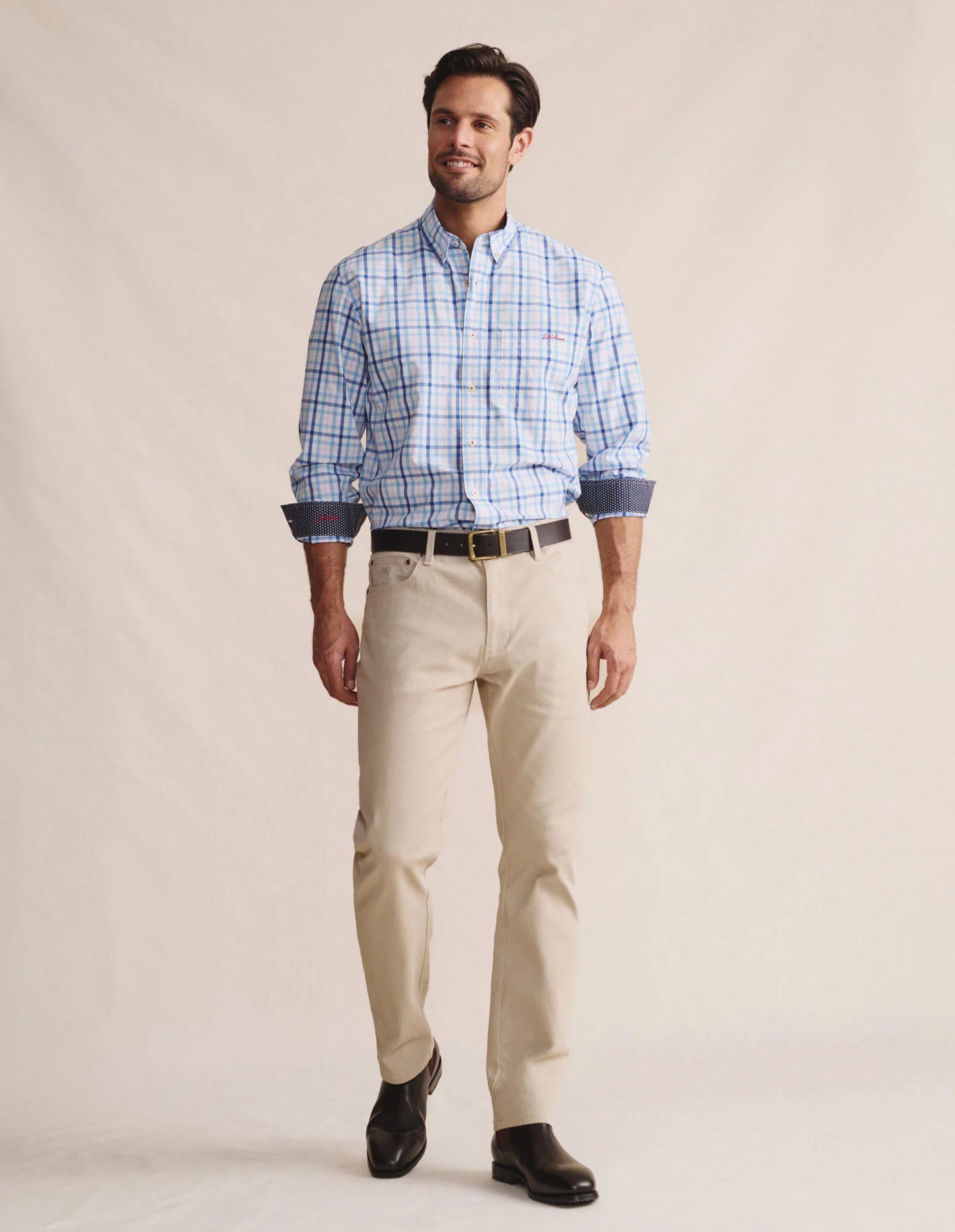 Kidman Mens Aberdeen Long Sleeve Shirt - Blue