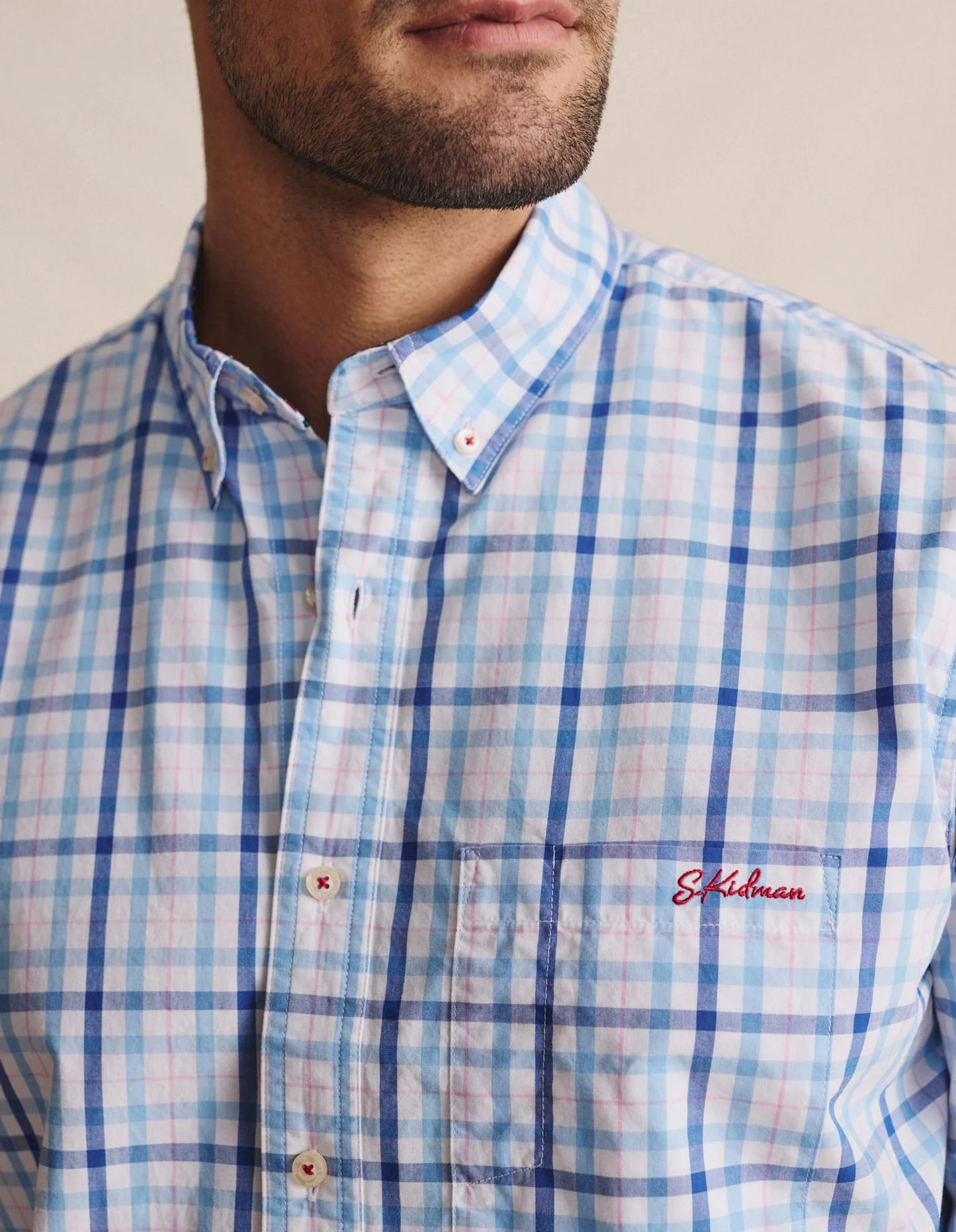 Kidman Mens Aberdeen Long Sleeve Shirt - Blue