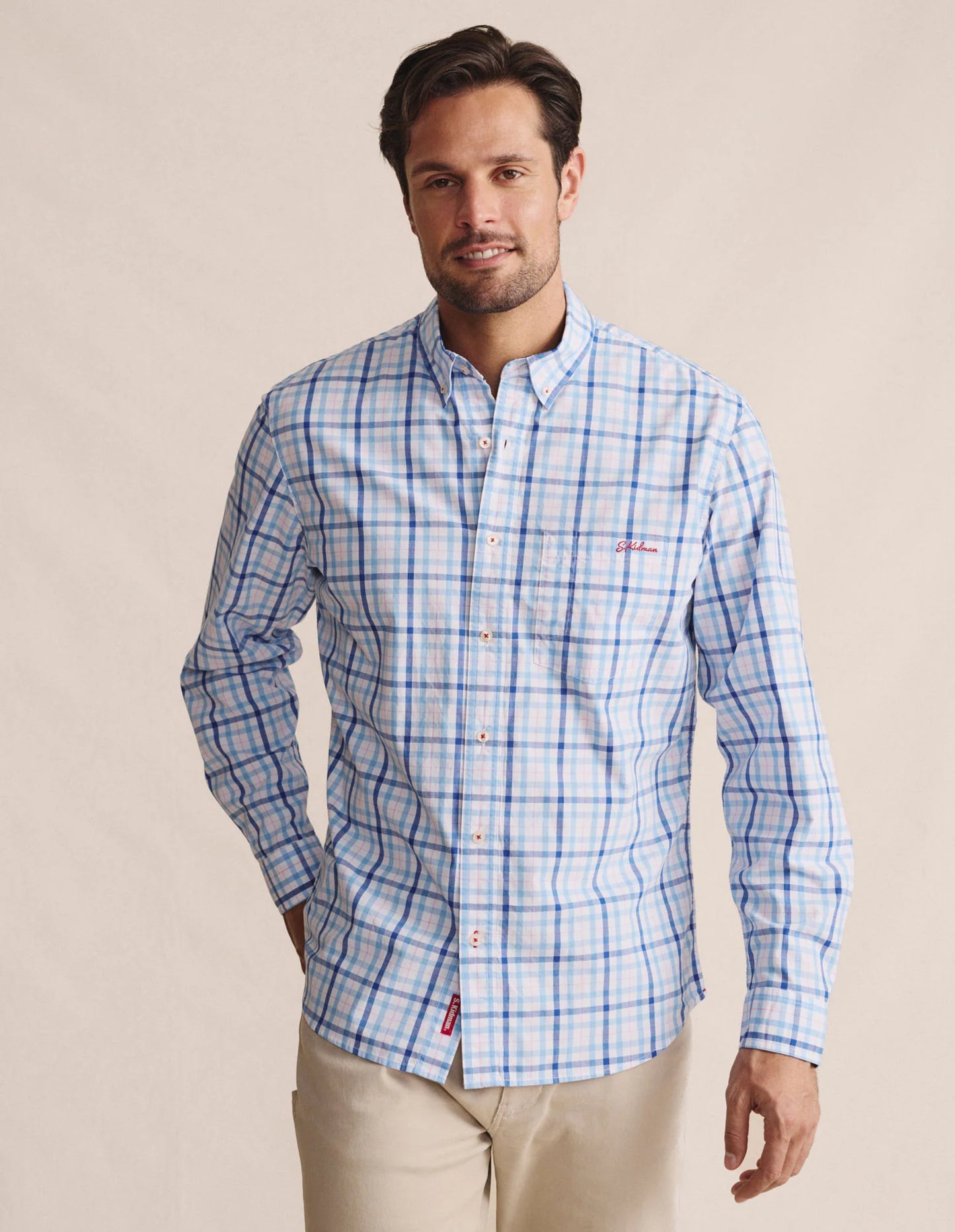 Kidman Mens Aberdeen Long Sleeve Shirt - Blue