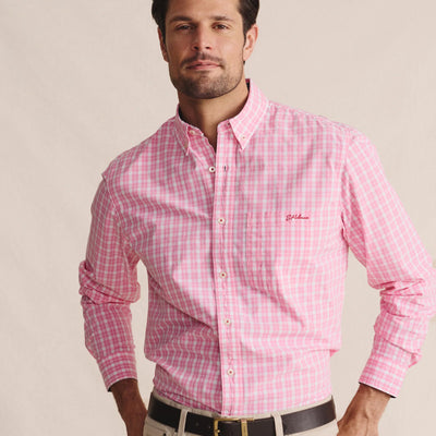 Kidman Mens Aberdeen Long Sleeve Shirt - Pale Pink