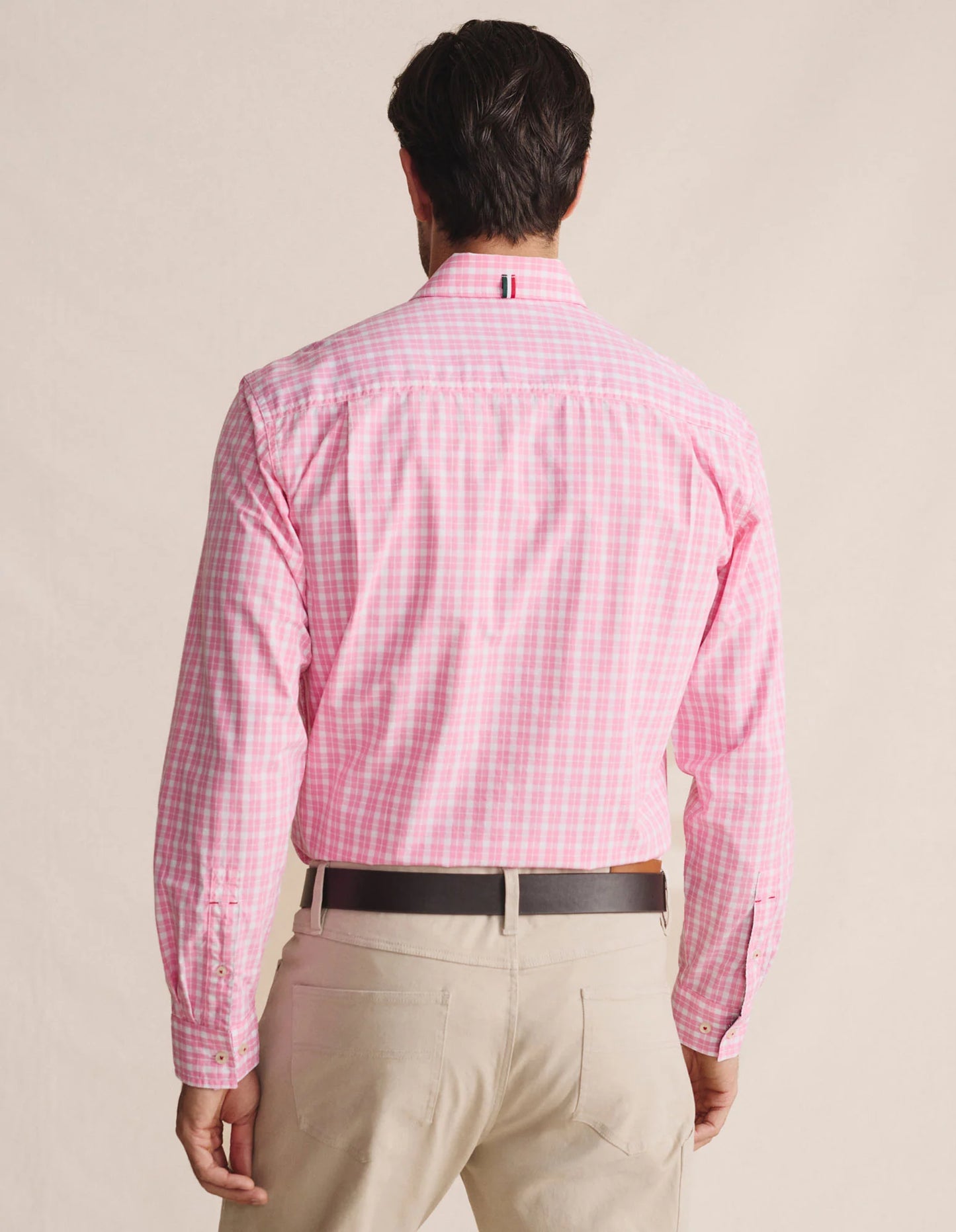 Kidman Mens Aberdeen Long Sleeve Shirt - Pale Pink