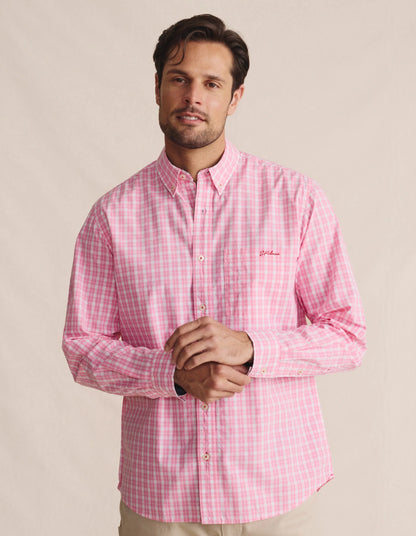 Kidman Mens Aberdeen Long Sleeve Shirt - Pale Pink