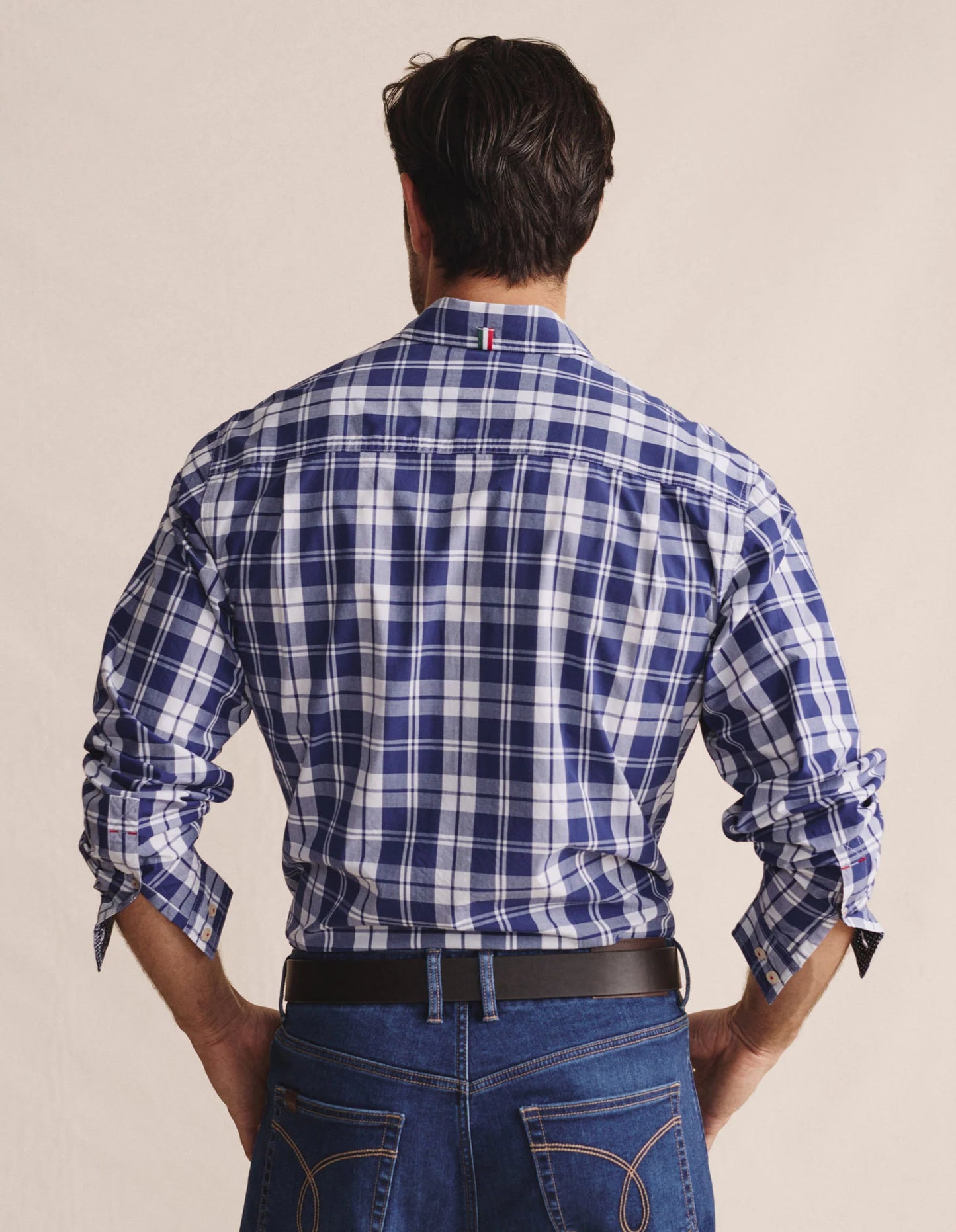 Kidman Mens Aberdeen Long Sleeve Shirt - Indigo