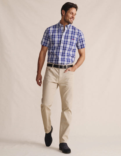 Kidman Mens Cooper Short Sleeve Shirt - Indigo