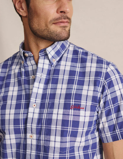 Kidman Mens Cooper Short Sleeve Shirt - Indigo