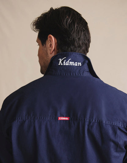 Kidman Mens Armstrong Long Sleeve Full Button Workshirt - Navy