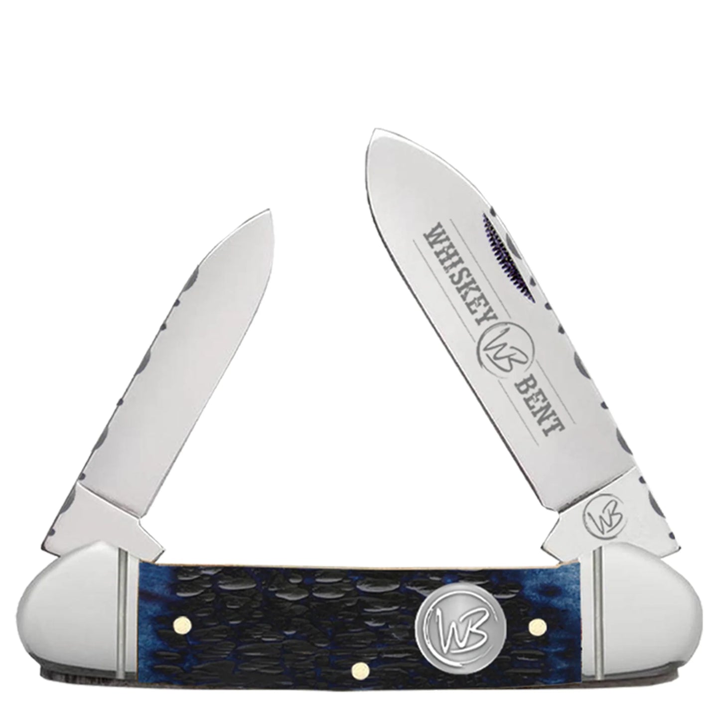 Whiskey Bent Canoe Pocket Knife Filework - Blueberry
