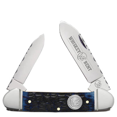 Whiskey Bent Canoe Pocket Knife Filework - Blueberry