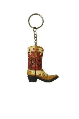 Pure Western Boot Flower Keychain
