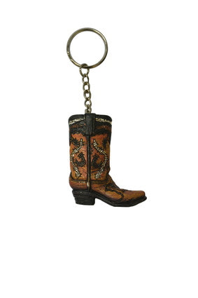 Pure Western Boot Horseshoe Keychain