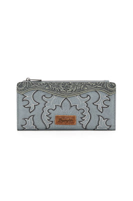 Wrangler Embroidered Wallet - Blue