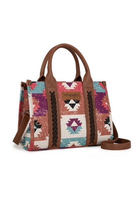 Wrangler Zena Aztec Crossbody Bag  - Coffee