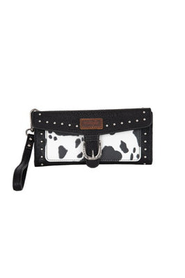 Wrangler Cowprint Wallet - Black