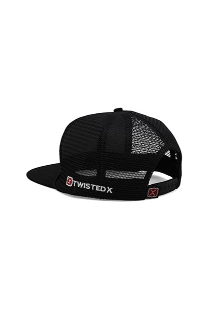 Twisted X Large Buckle High Profile Trucker Cap - Black