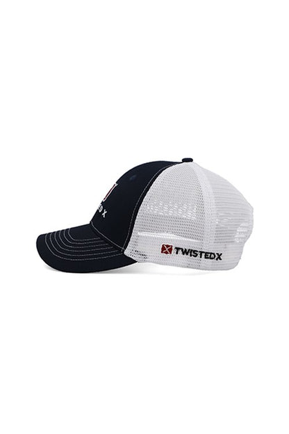 Twisted x Buckle Trucker Cap - Navy White