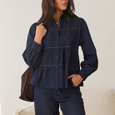 Adorne Eliza Lightweight Denim Shirt