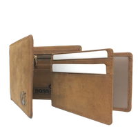 Boss Cocky Crazy Horse Wallet - Vintage Brown