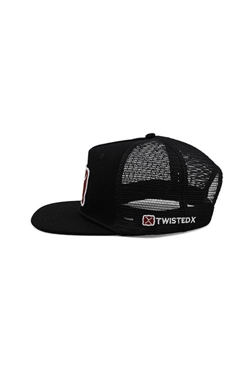 Twisted X Large Buckle High Profile Trucker Cap - Black