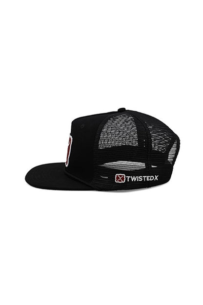 Twisted X Large Buckle High Profile Trucker Cap - Black