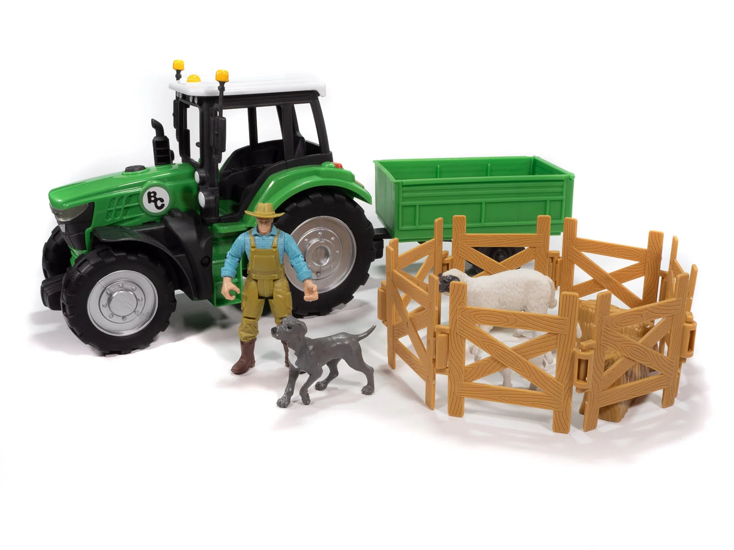 Big Country Toys 16 Piece Sheep Farmer and Tractor Play Set