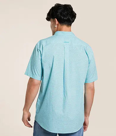 Ariat Men's Westin Short Sleeve Shirt - Light Blue