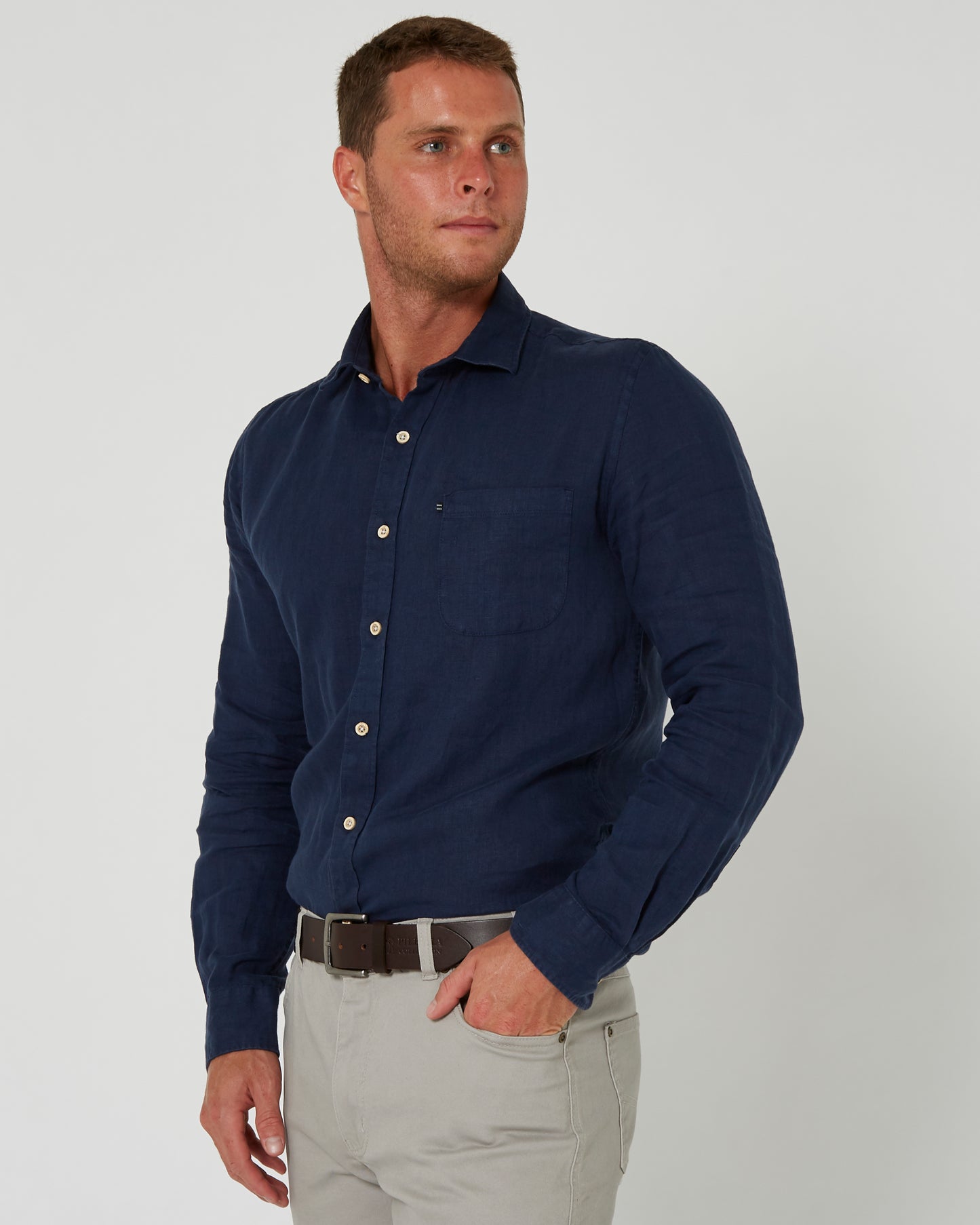 Pilbara Mens Linen Long Sleeve Shirt - Summer 2026