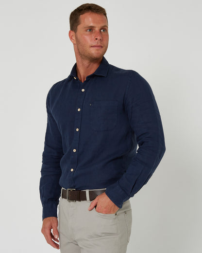 Pilbara Mens Linen Long Sleeve Shirt - Summer 2026
