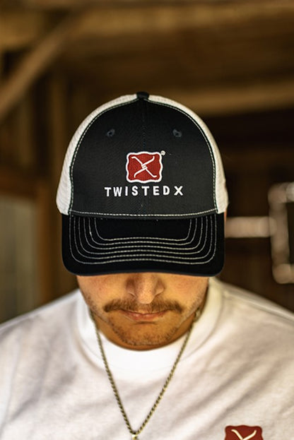 Twisted x Buckle Trucker Cap - Navy White