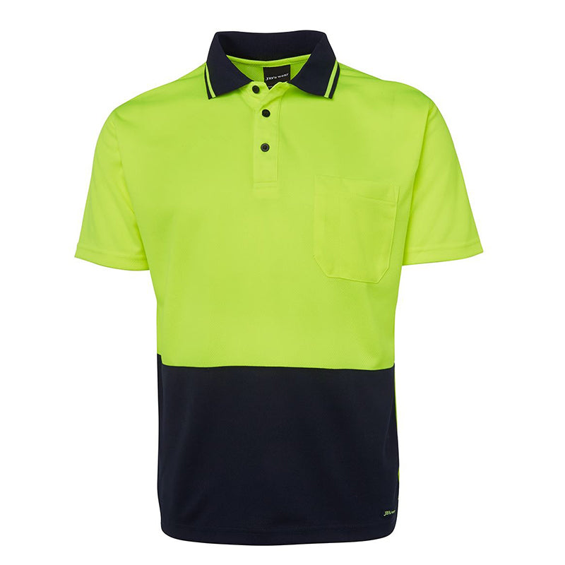 Jb's Adult's Hi Vis Non Cuff Traditional Polo