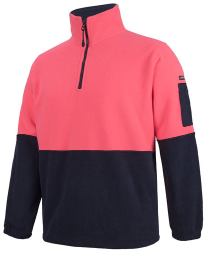 Jb's Adult's Hi Vis 1/2 Zip Polar Fleece