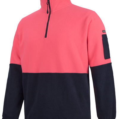 Jb's Adult's Hi Vis 1/2 Zip Polar Fleece