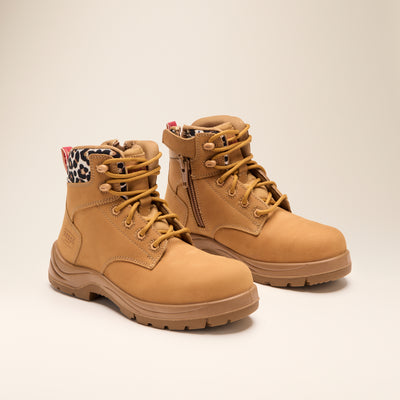 Rossi Boots Hope Side Zip Safety Boot - Wheat