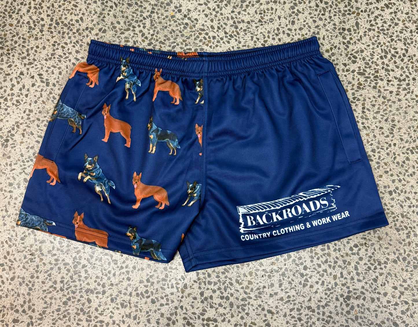 Backroads Footy Shorts Cattle Dog