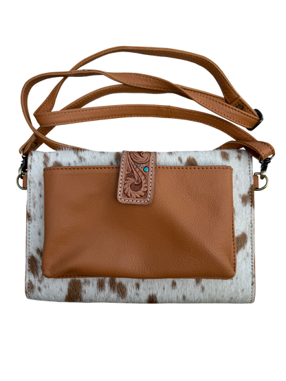 The Design Edge Cowhide Sunflower Tooling Leather Wallet Bag – AB86