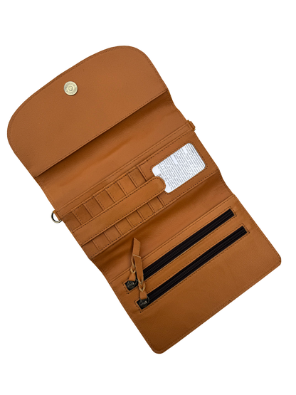 The Design Edge Cowhide Sunflower Tooling Leather Wallet Bag – AB86 – Cancun