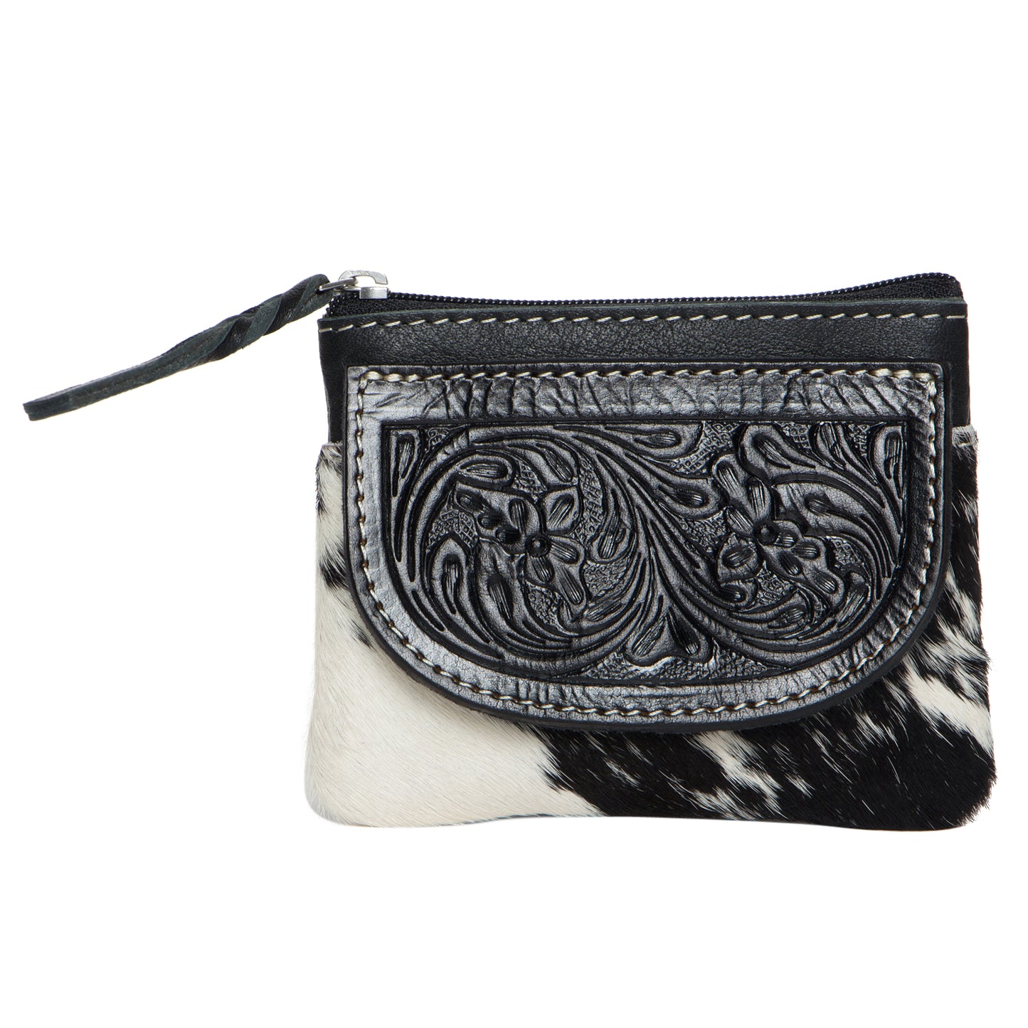 The Design Edge Tooling Leather Cowhide Zip Purse – AC46