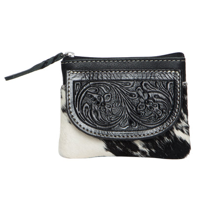 The Design Edge Tooling Leather Cowhide Zip Purse – AC46