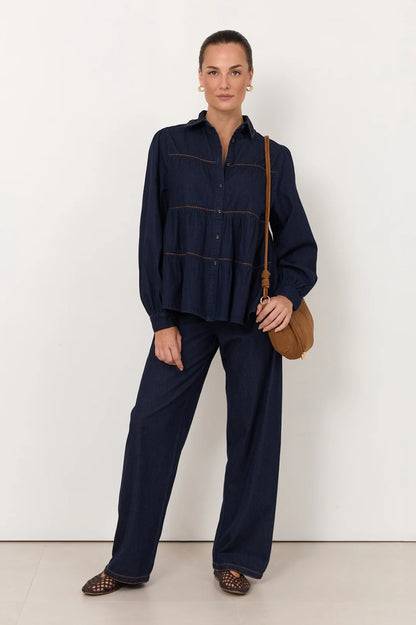 Adorne Eliza Lightweight Denim Shirt