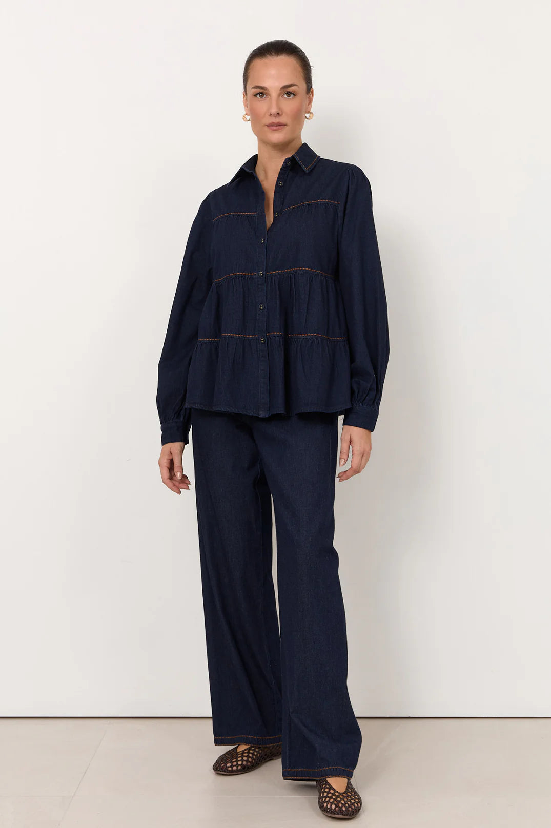 Adorne Eliza Lightweight Denim Shirt