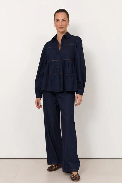 Adorne Eliza Lightweight Denim Shirt