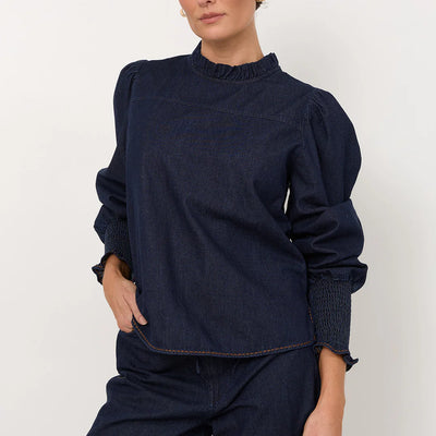 Adorne Olivia Lightweight Denim Top