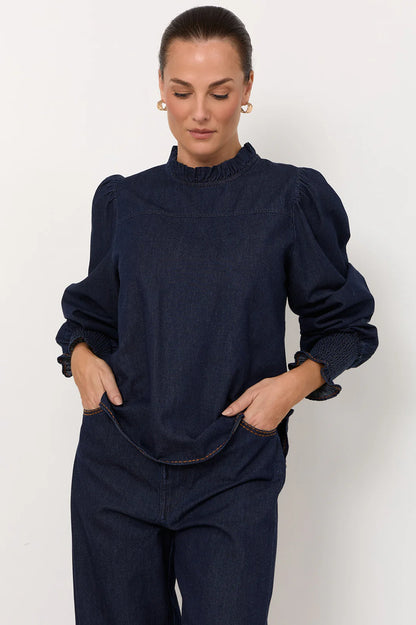 Adorne Olivia Lightweight Denim Top